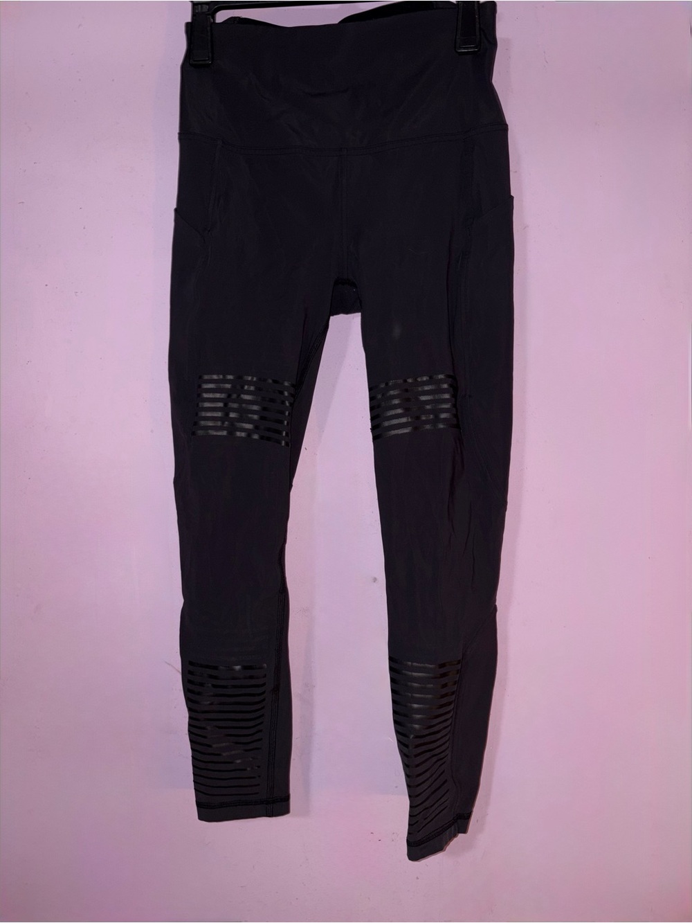 lululemon athletica Black High-Rise Jeggings with Laser Cut Panels